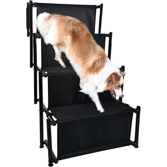 Portable, Foldable, Anti-Slip Safety Dog Stairs for Car or Home