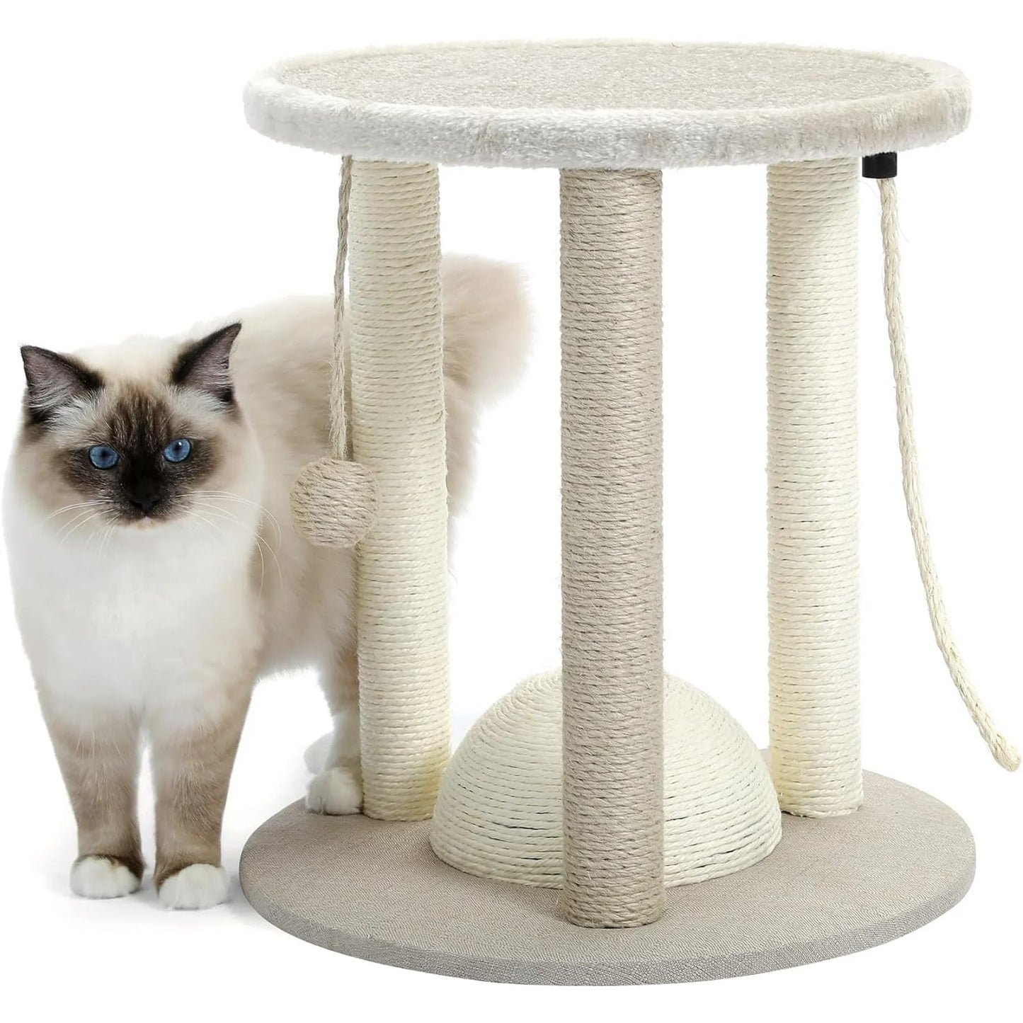 4 in 1 Kitten Scratch Ball Toy with Hanging Ball and Sisal Rope